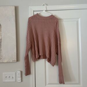 American Eagle Outfitters Ribbed Sweater - Mauve